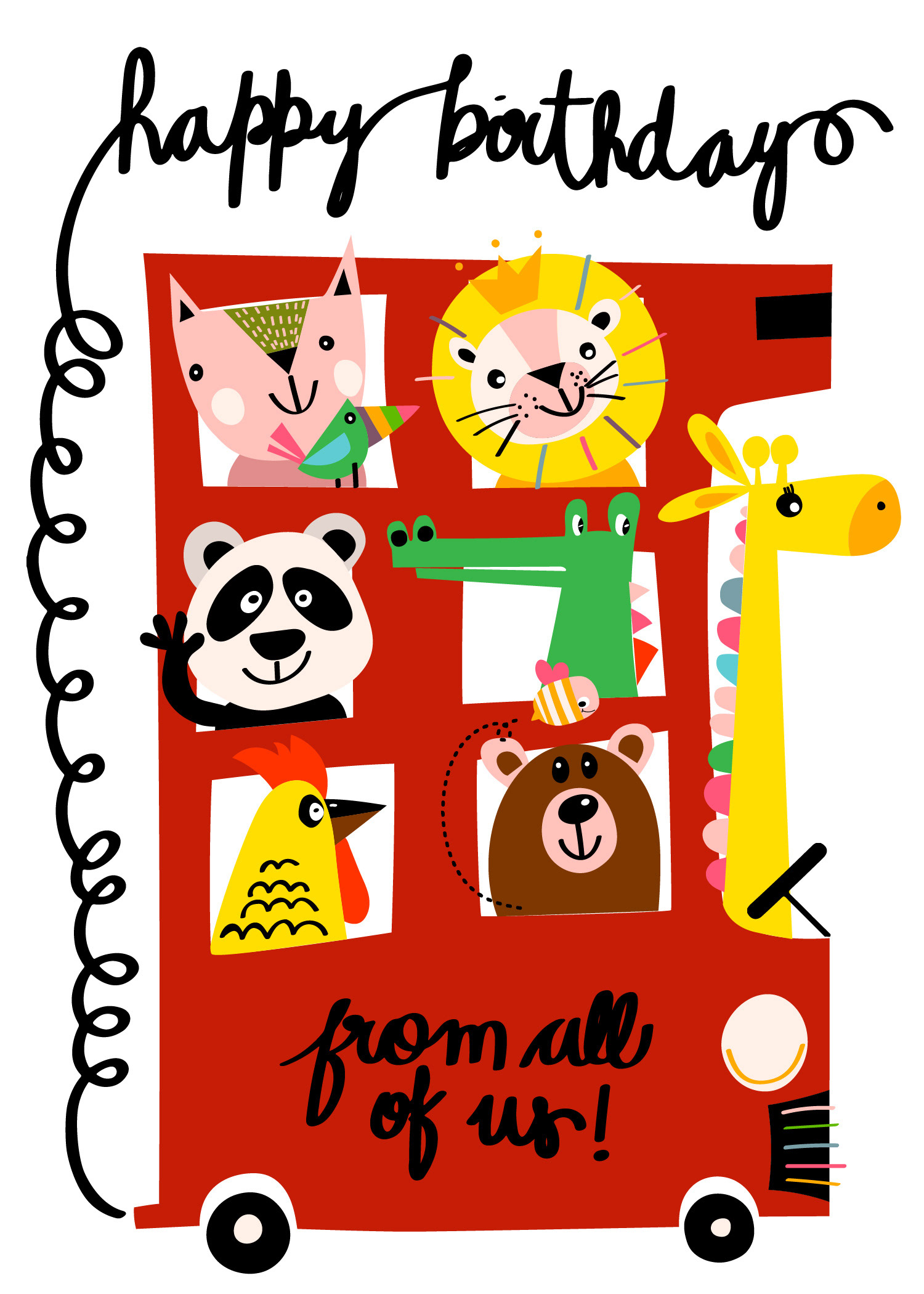 Happy birthday greeting card