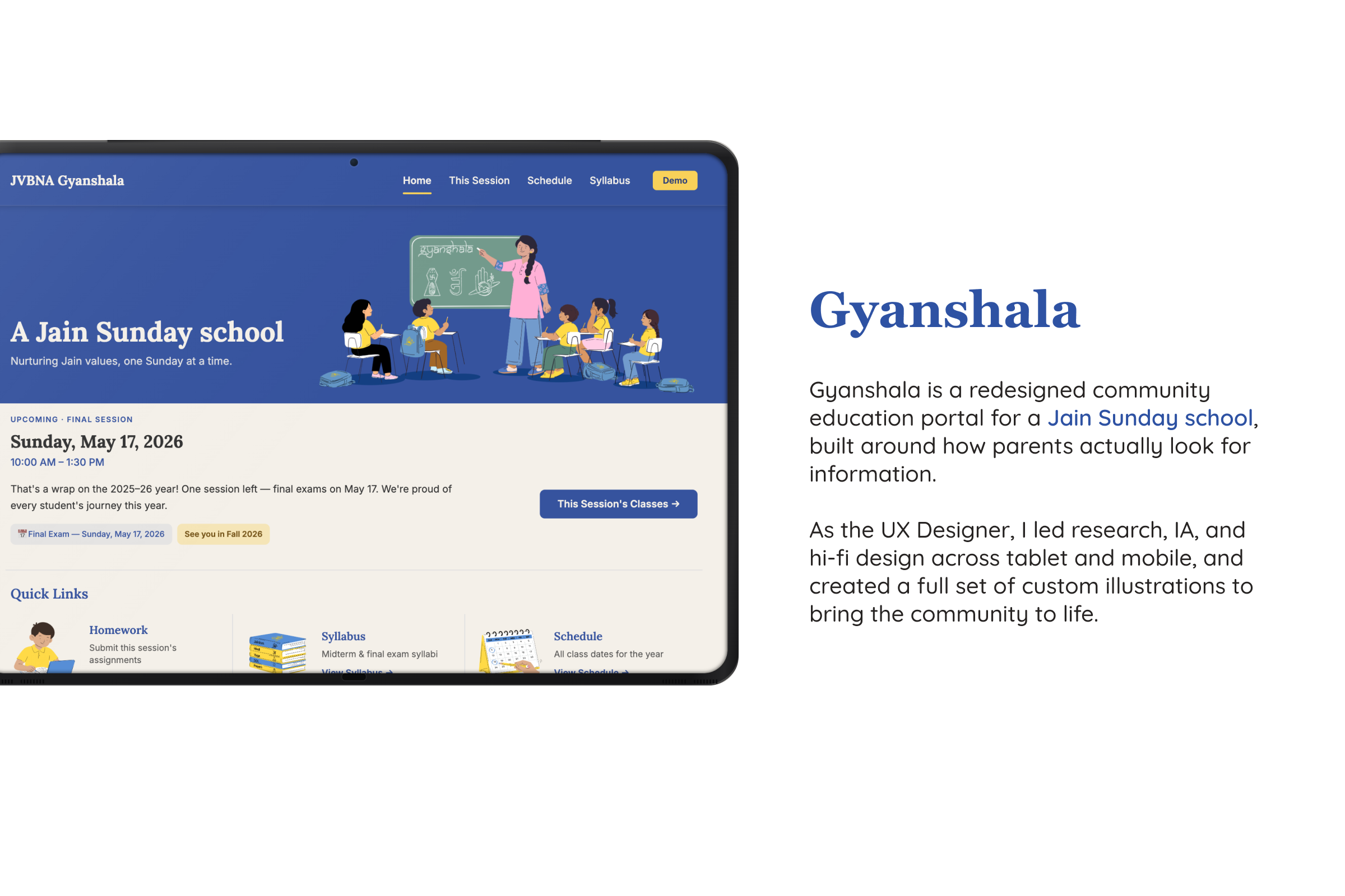 Gyanshala, community education web redesign case study