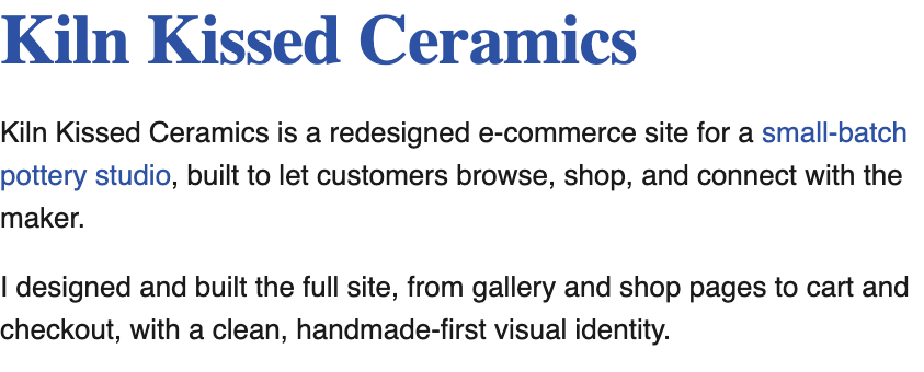 Kiln Kissed Ceramics description